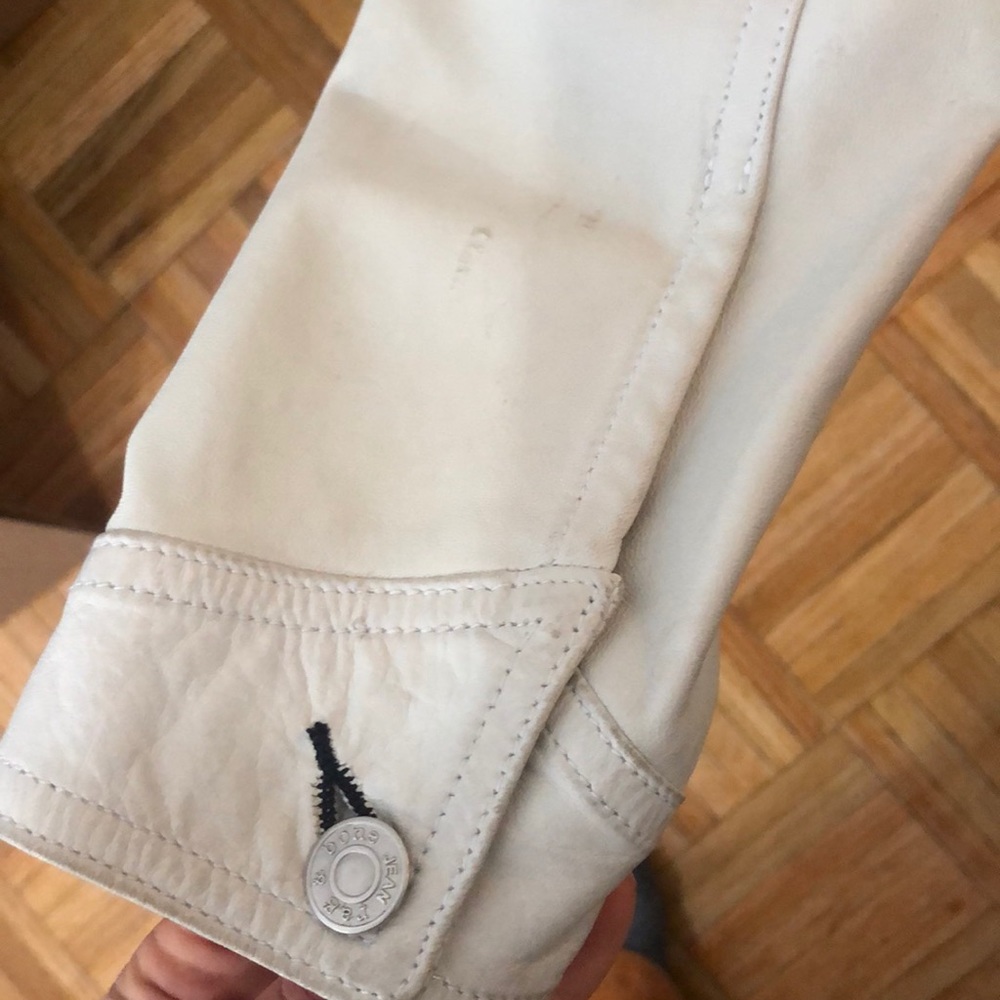 rag & bone/JEAN Small denim jacket/leather sleeves - Picture 5 of 8
